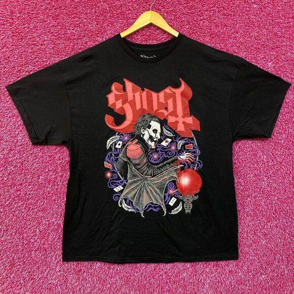 Ghost Cardinal Copia Crystal Ball Cards Heavy Metal Rock T-Shirt 2XL - Picture 1 of 4